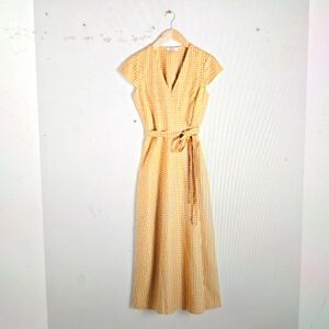 & Other Stories | Dresses | Other Stories Puff Sleeve Floral Linen Midi  Dress Size 2 | Poshmark